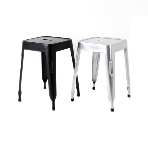 Black & Silver Tolix Stool
