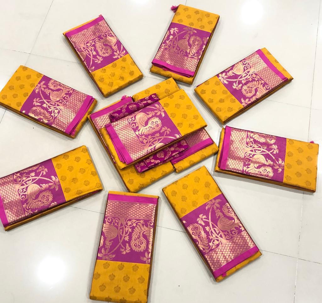Designer Pure Silk Cotton Saree - 6.30 Meters Length, Trendy Color With Blouse | Stylish, Traditional, Printed For Party Wear