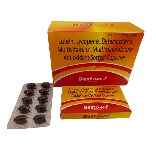 Lutein Lycopene Beta-Carotene Multivitamin Multimineral Antioxidant Softgel Capsules - Rich Source of Vitamins, Minerals and Antioxidants, Suitable for Adults, Safe Storage in Dry Place