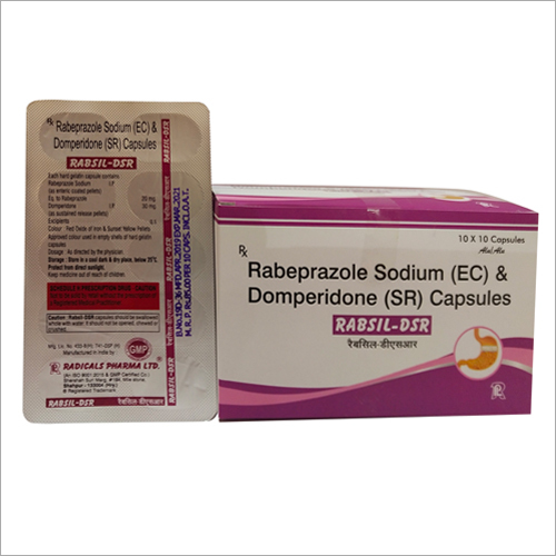 Rabeprazole Sodium Domperidone Capsules - Treats Stomach and Esophagus Issues | Adult and Aged Person Suitable, Recommended Dosage, Dry Storage