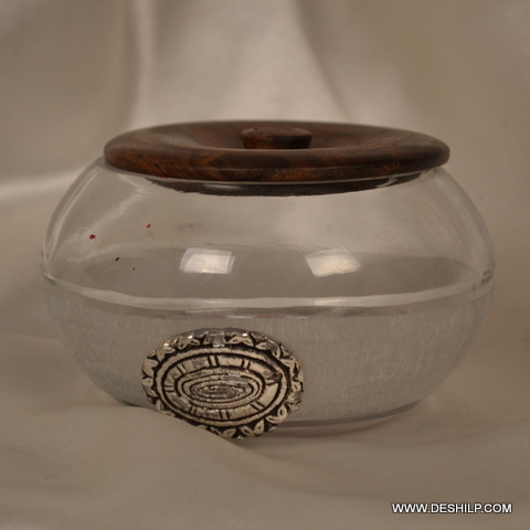 पारदर्शी सजावटी कांच का कटोरा