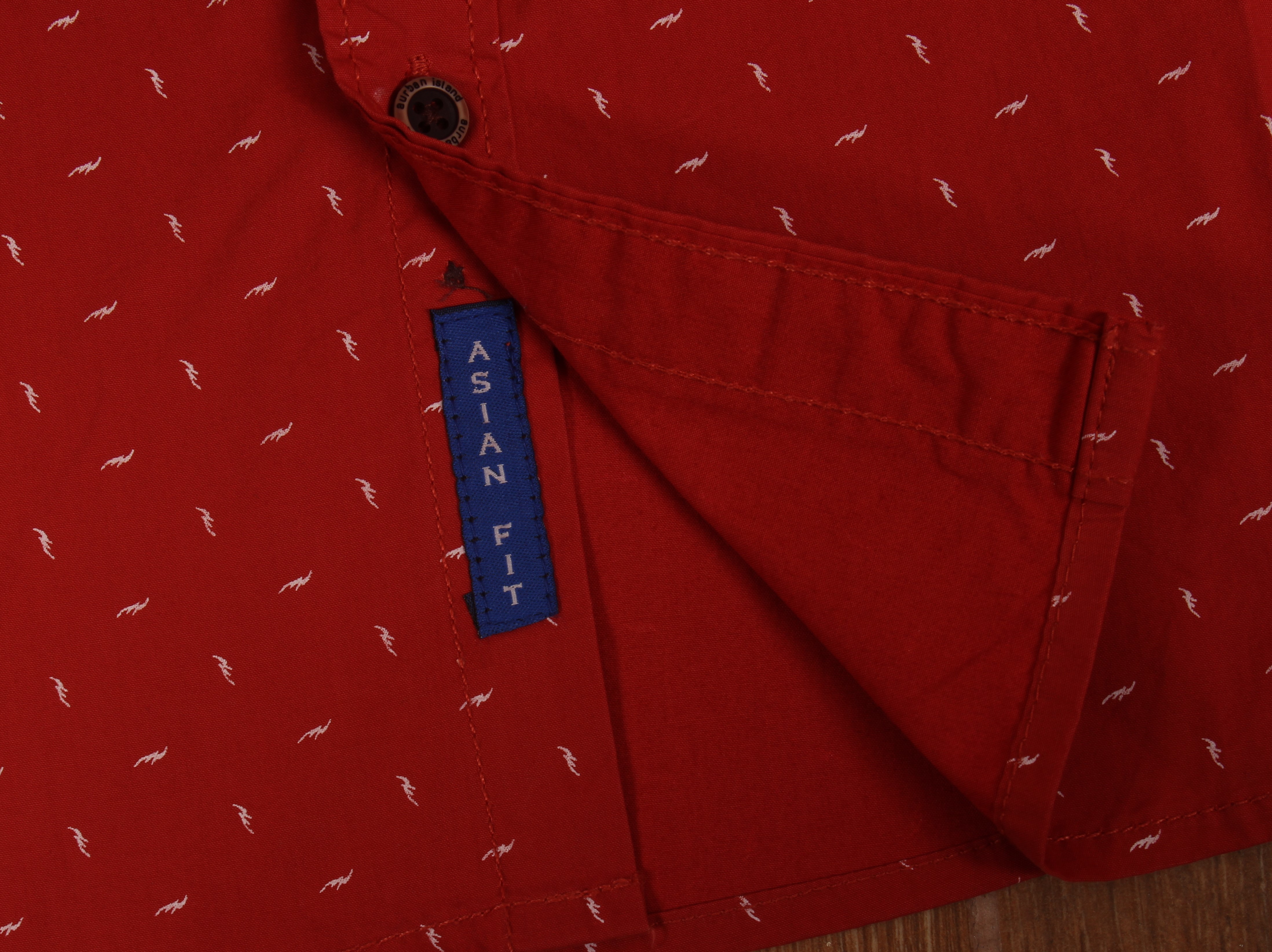 Printed Shirt - Cotton, Full Sleeve, Navy, Peach Finish Printed | Classic Collar, Summer Wear, Designer Style, 18+ Age Group