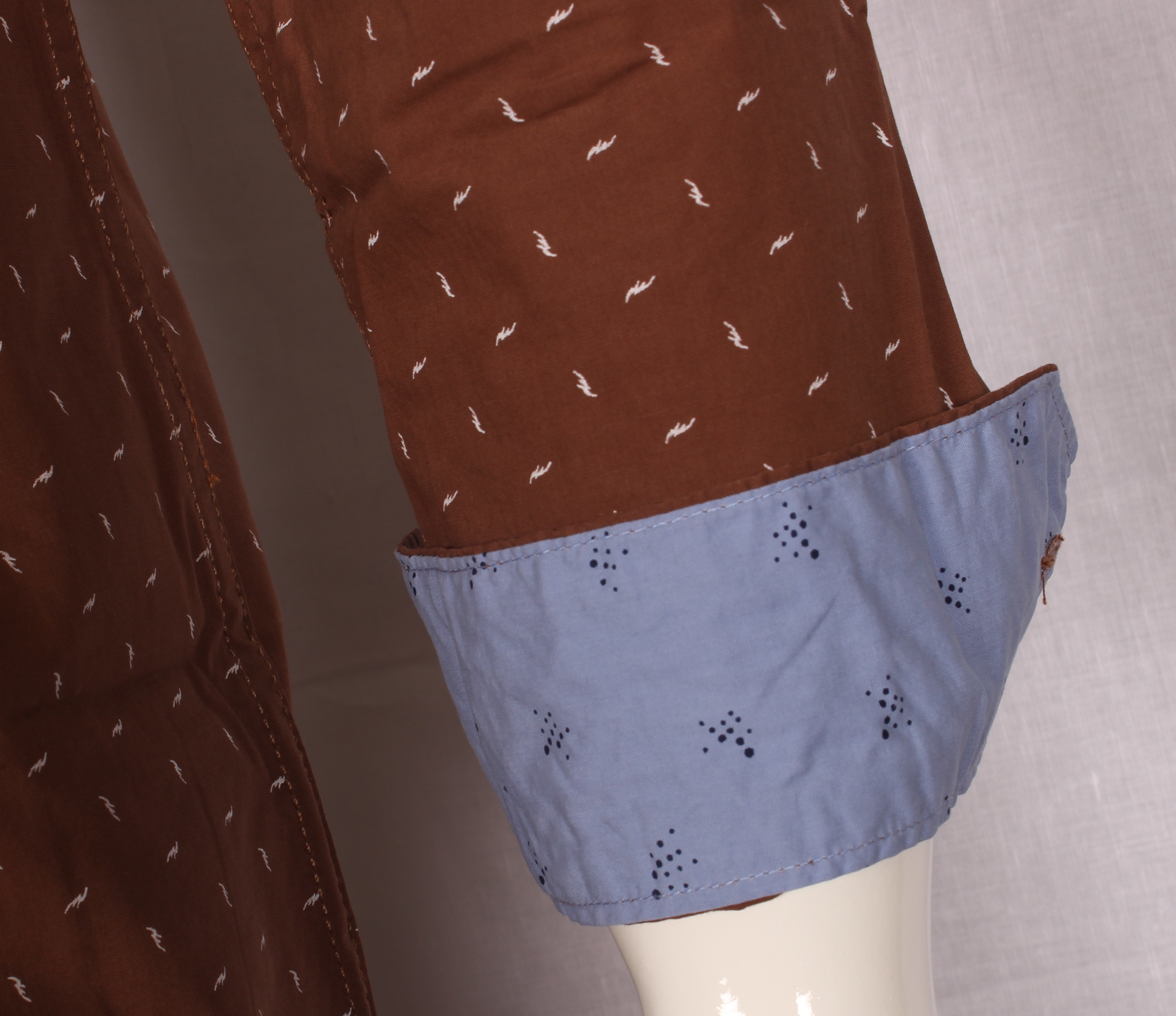 Cotton Printed Shirt - M L Xl Xxl Sizes | Sky Blue Full Sleeve Design Classic Collar Ideal For Summer Wear
