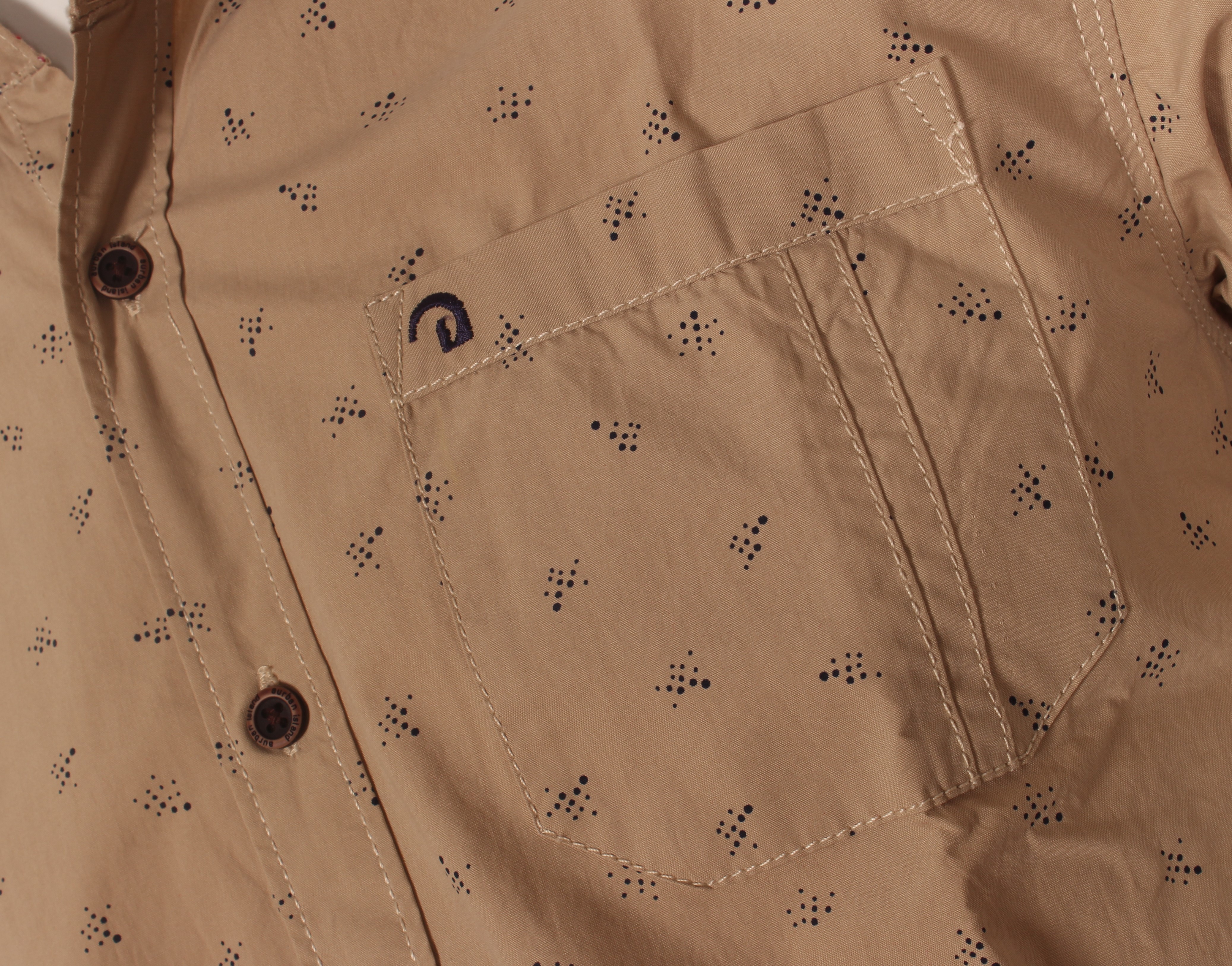 Printed Shirt - Cotton, Sizes M L Xl Xxl, Sky Blue Color, Classic Collar, Half Sleeve, Printed Design | Summer Casual Shirt For Men, Our Logo