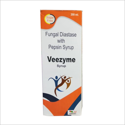 Fungal Diastase With Pepsin Syrup - 200ml Sugar-Free Digestive Aid | Sealed Plastic Bottle, Recommended by Doctors