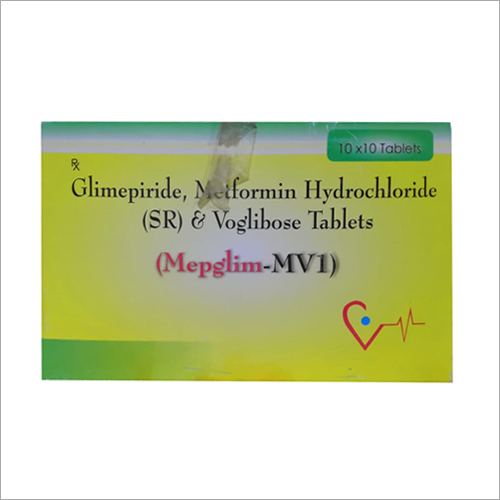 ग्लिमेपाइराइड मेटफॉर्मिन हाइड्रोक्लोराइड (एसआर) और वोग्लिबोस टैबलेट