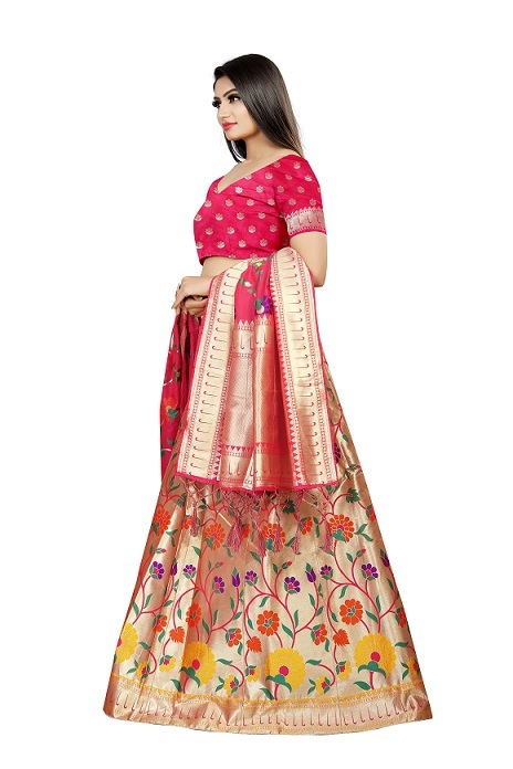 4 Silk Banarsi Lehenga Choli For Women