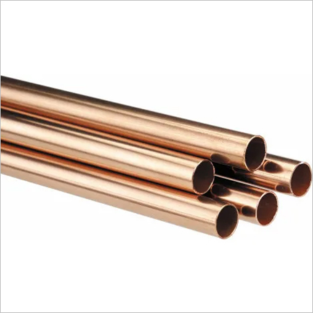 Copper Pipe - 10 To 12 Feet In Length, 0.3 To 8 Millimeter Thickness, Mill Finish, Elegant Copper Color