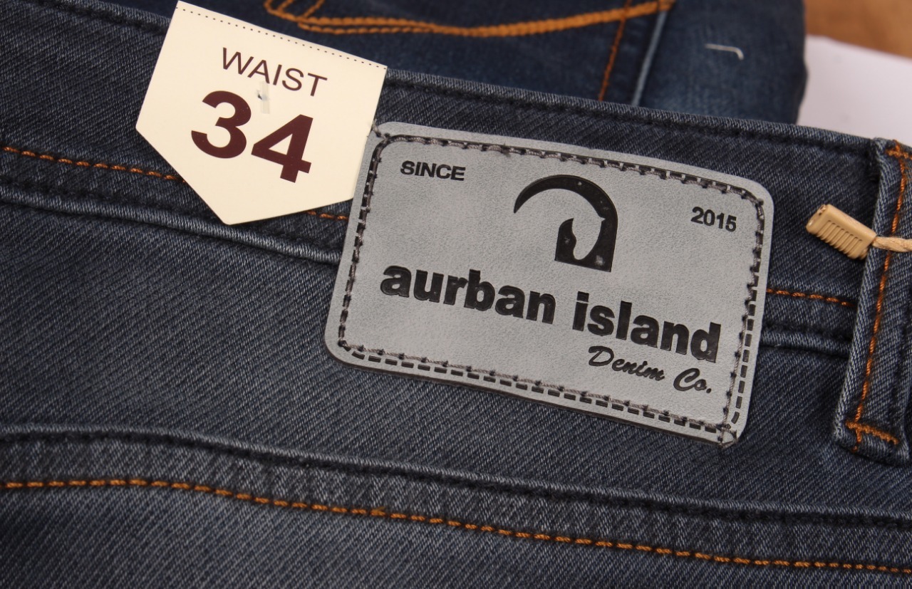Knitted Dobby Lycra Blue Jeans - Sizes 34-40 | Slim Fit, Washed Denim, 500g Fabric Weight