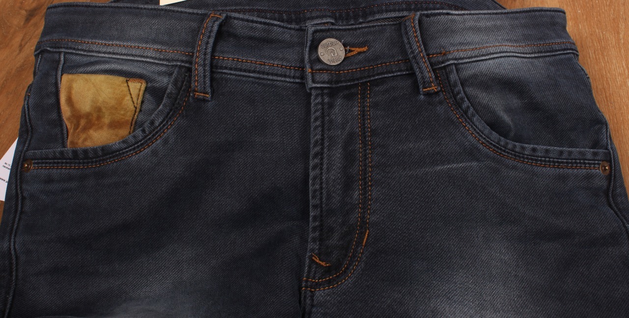 Knitted Dobby Lycra Blue Jeans - Sizes 34-40 | Slim Fit, Washed Denim, 500g Fabric Weight