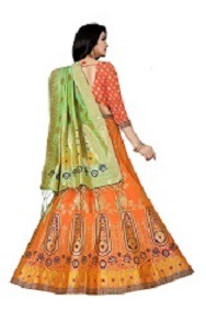 Available In 4 Colors Designer Silk Lehenga Choli