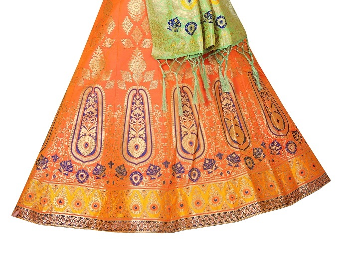 Available In 4 Colors Designer Silk Lehenga Choli