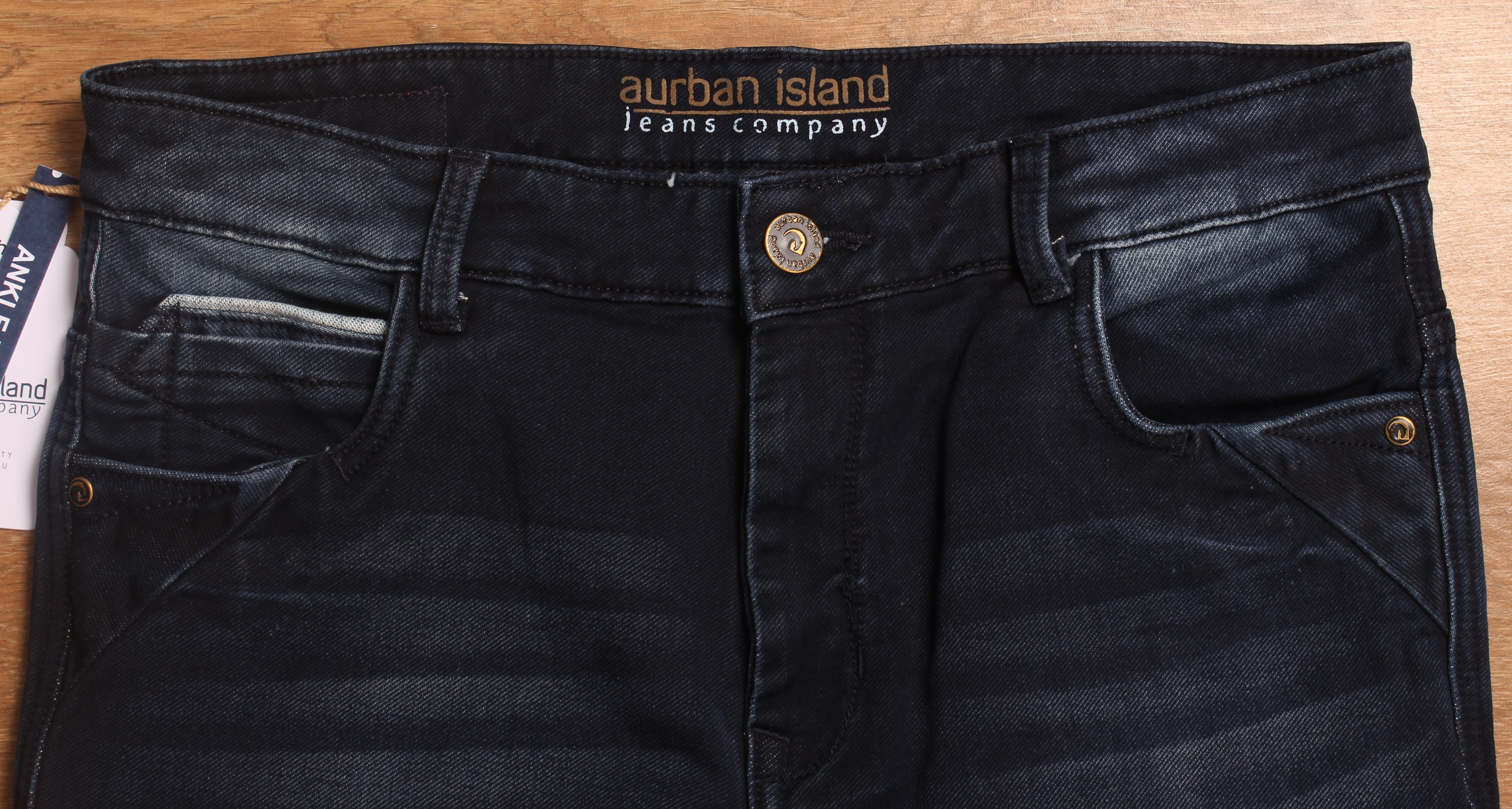 Knitted Dobby Jeans - 30-38 Waist Size, Dark Blue Denim | Slim Fit, 500g Fabric Weight, Washed Finish, 5 Sizes Available