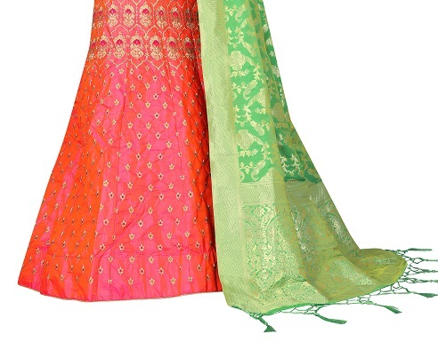 Available In 4 Colors Designer Lehenga With Blouse Set