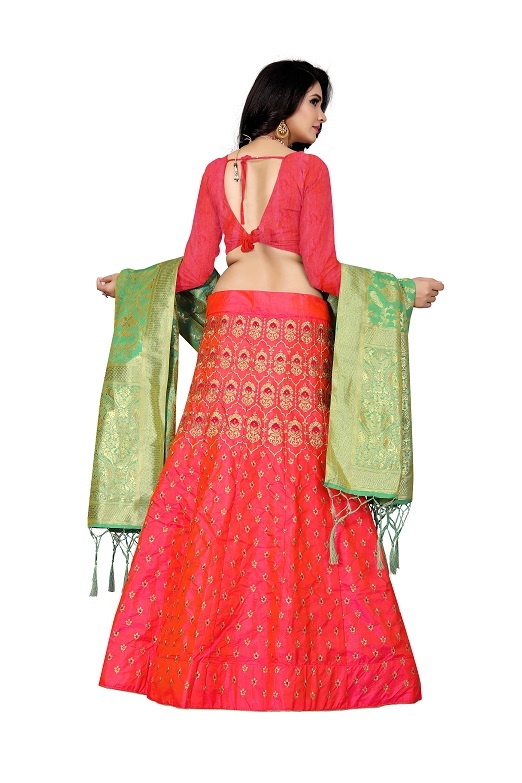Available In 4 Colors Designer Lehenga With Blouse Set