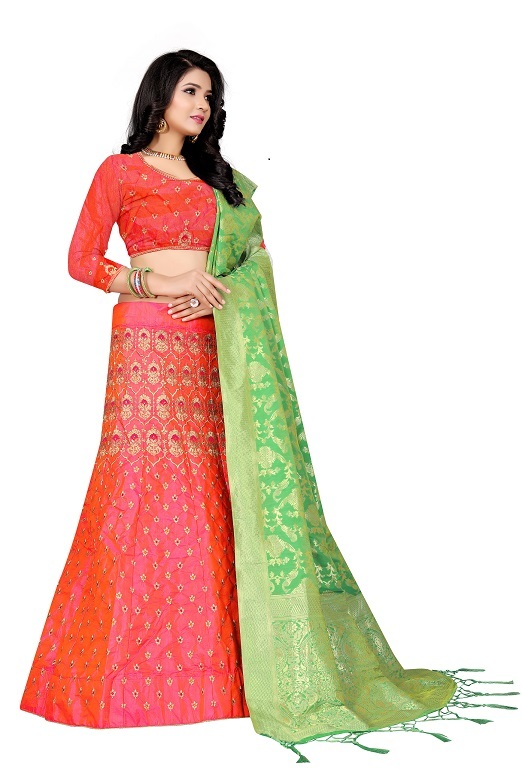 Available In 4 Colors Designer Lehenga With Blouse Set