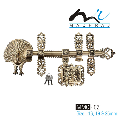 Manichitra - Brass Sliding Bolt, Varied Dimensions, Gold Finish | Aesthetic Appeal, Durable Material, Elegant Design, Enhanced Security, Easy Installation, Secure Locking, 2 Keys Provided