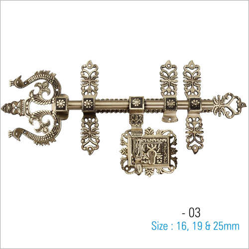 Manichitra - Brass Surface Mount Lock, 25mm Length | Elegant Design, Durable Material, Easy Installation, Secure Locking, Antique Finish, Ornate Style