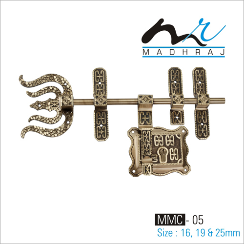 Manichitra - Brass Door Bolt | Antique Gold Finish, Dimensions 16-25mm, Variable Weight, Ideal for Traditional Door Security & Aesthetic Appeal