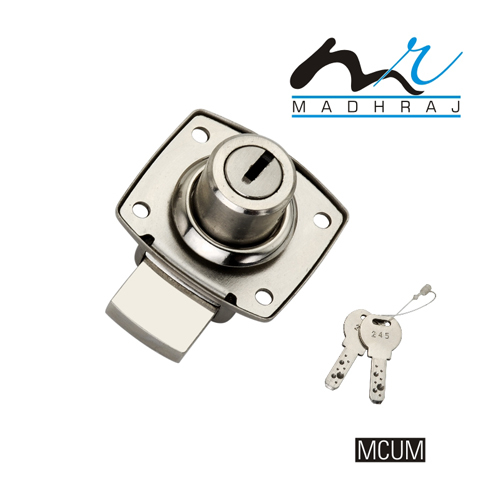 Metal Chrome Cupboard Locks - Double Key Cam Mechanism | Includes Lock and Keys