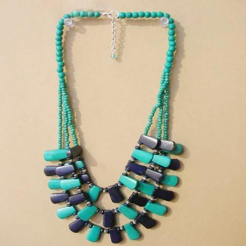 Designer Beaded Necklace - Stone Beads, Classic And Modern Styles, Big Round Pendant | Ideal For Anniversary, Party, Engagement, Wedding, Gift