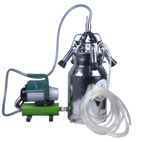 Silver And Green Milking Machine 2 In 1