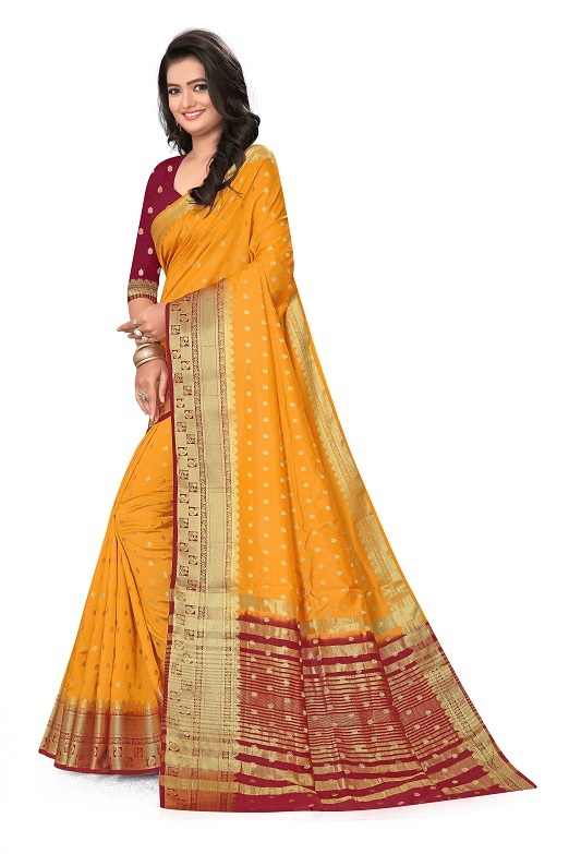 3 Ladies Art Zari Silk Saree