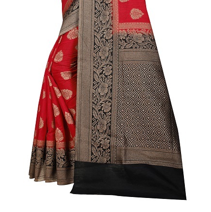 5 Colors Available Ladies Banarasi Silk Sarees With Blouse Piece