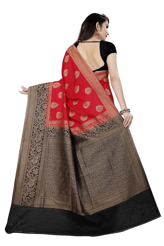 5 Colors Available Ladies Banarasi Silk Sarees With Blouse Piece