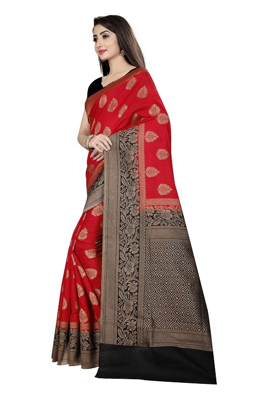5 Colors Available Ladies Banarasi Silk Sarees With Blouse Piece