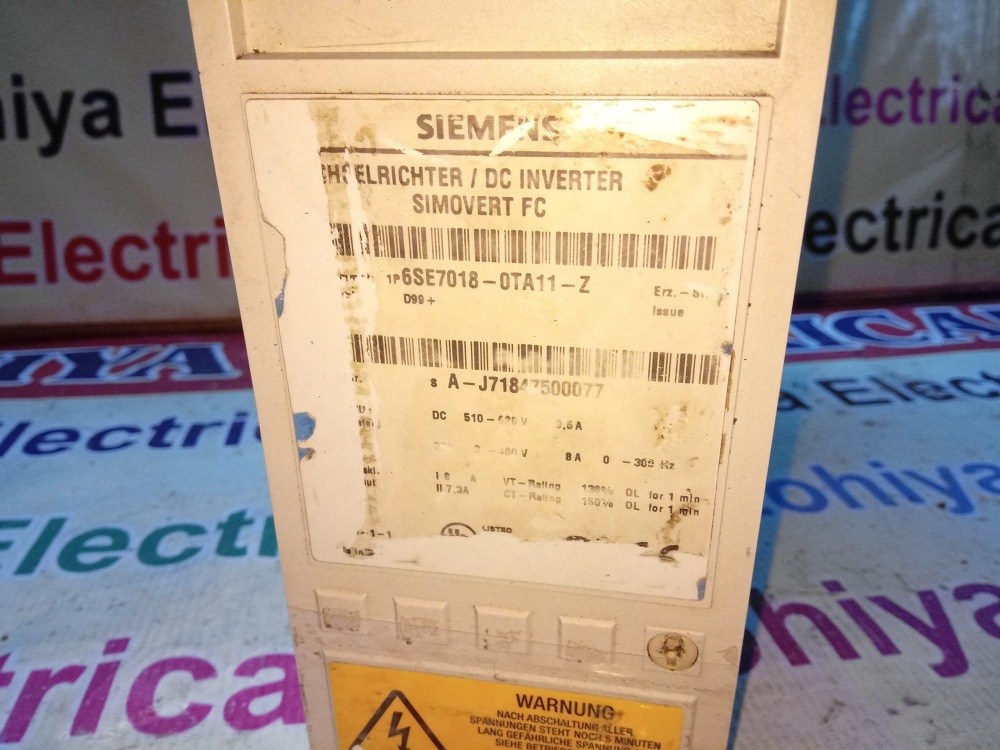 Siemens Simovert Drive 6se7 018-0ta11-z