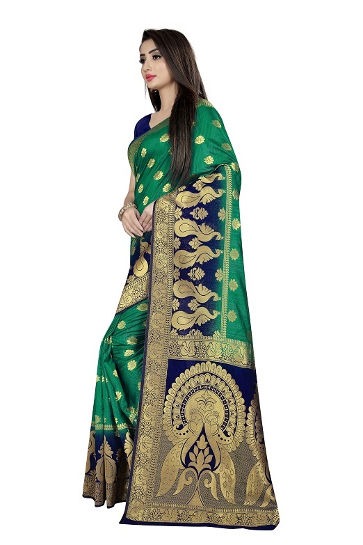 4 Colors Available Banarasi Silk Sarees