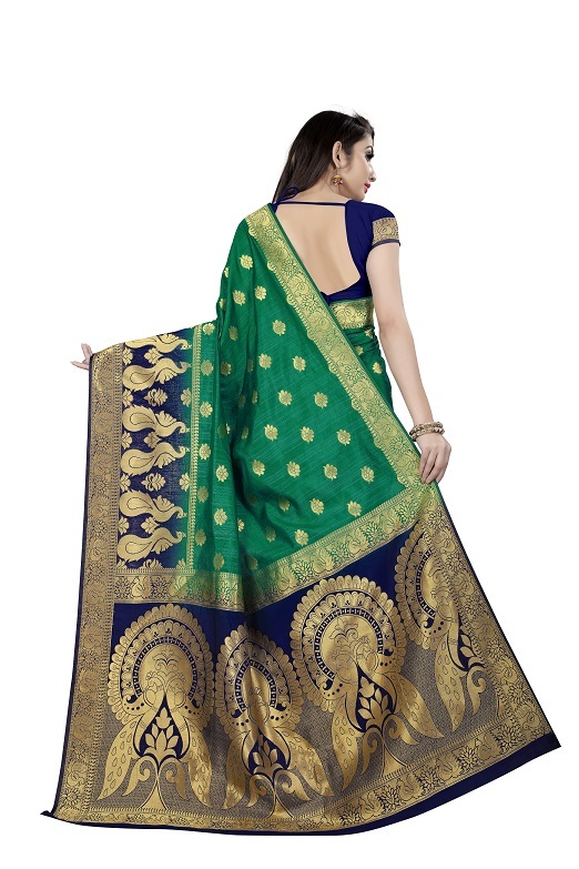 4 Colors Available Banarasi Silk Sarees