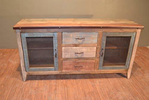 Handmade Rustic Solid Reclaimed Wood Sideboard