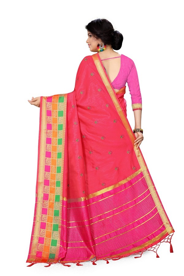 5 Colors Available Ladies Weaving Zari Work Sarees
