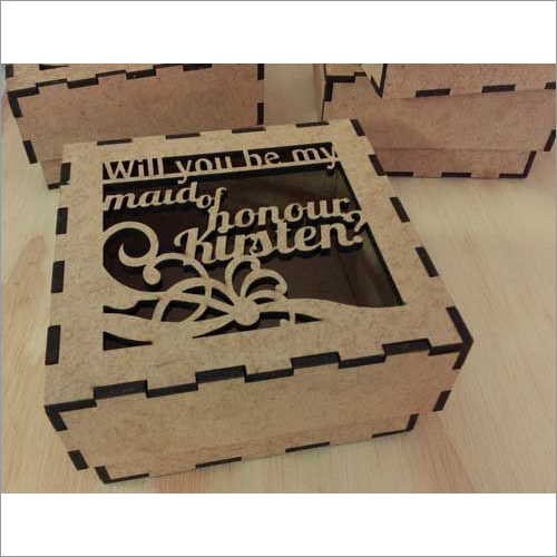 Designer MDF Boxes - Square Wooden Packaging Boxes, Brown Medium Density Fiberboard with Customizable Shapes & Personalization Options