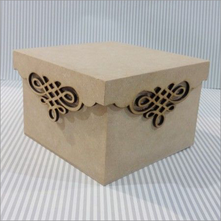 Laser Cut MDF Boxes - Square Shape, Brown Wood Material | Perfect for Industrial Gift Use