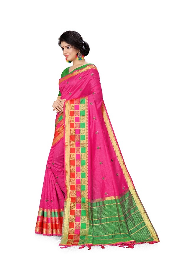 5 Colors Available Ladies Weaving Zari Sarees