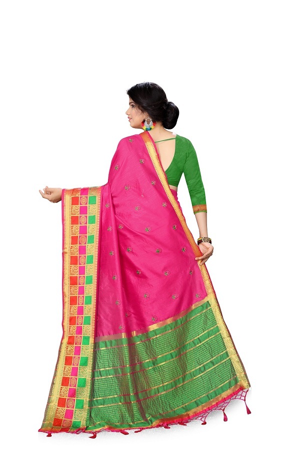 5 Colors Available Ladies Weaving Zari Sarees