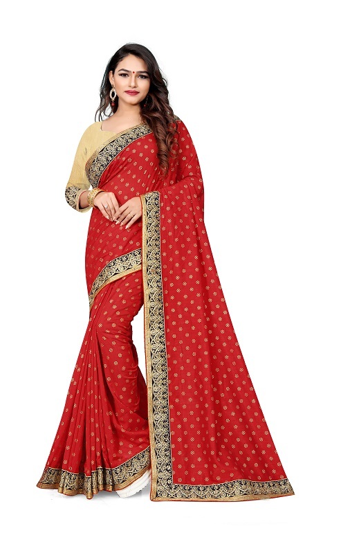 4 Colors Available Vichitra Silk Fancy Silk Sarees