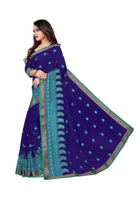 4 Colors Available 400gms Fabric Sarees