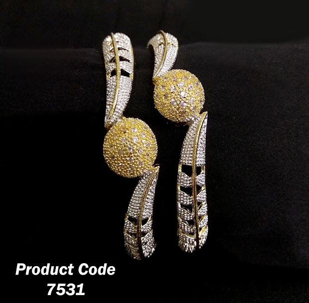 American Diamond Bangle - Brass Material, Modern Style , Women's Fashion Jewelry For Weddings, Gifts, Parties, Anniversaries, Engagements