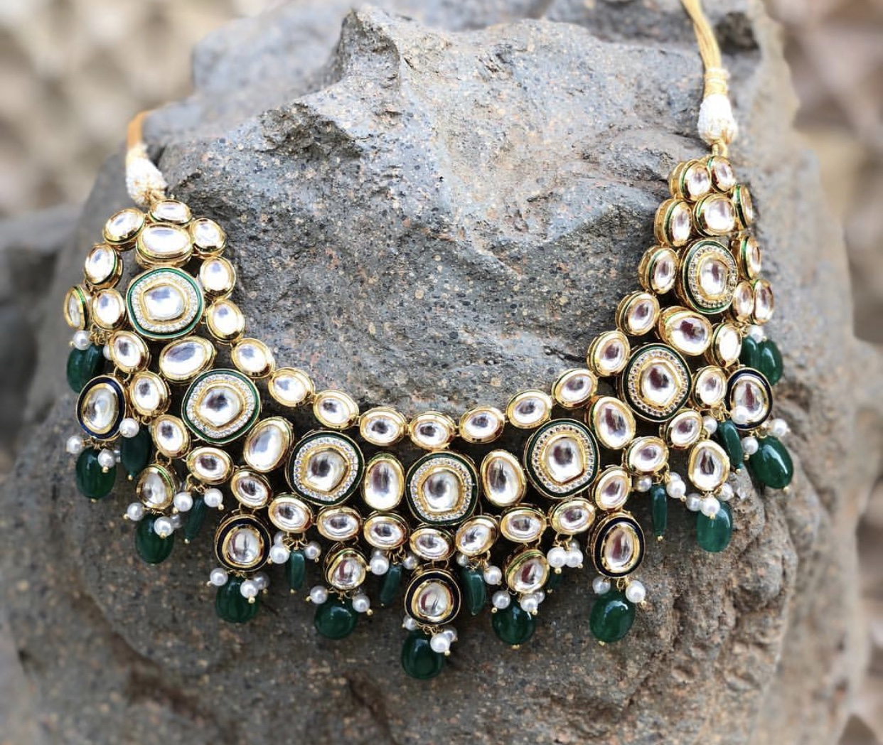 Kundan Necklace - Elegant Design With Intricate Craftsmanship | Perfect Gift For Anniversary, Engagement, Party, Or Wedding