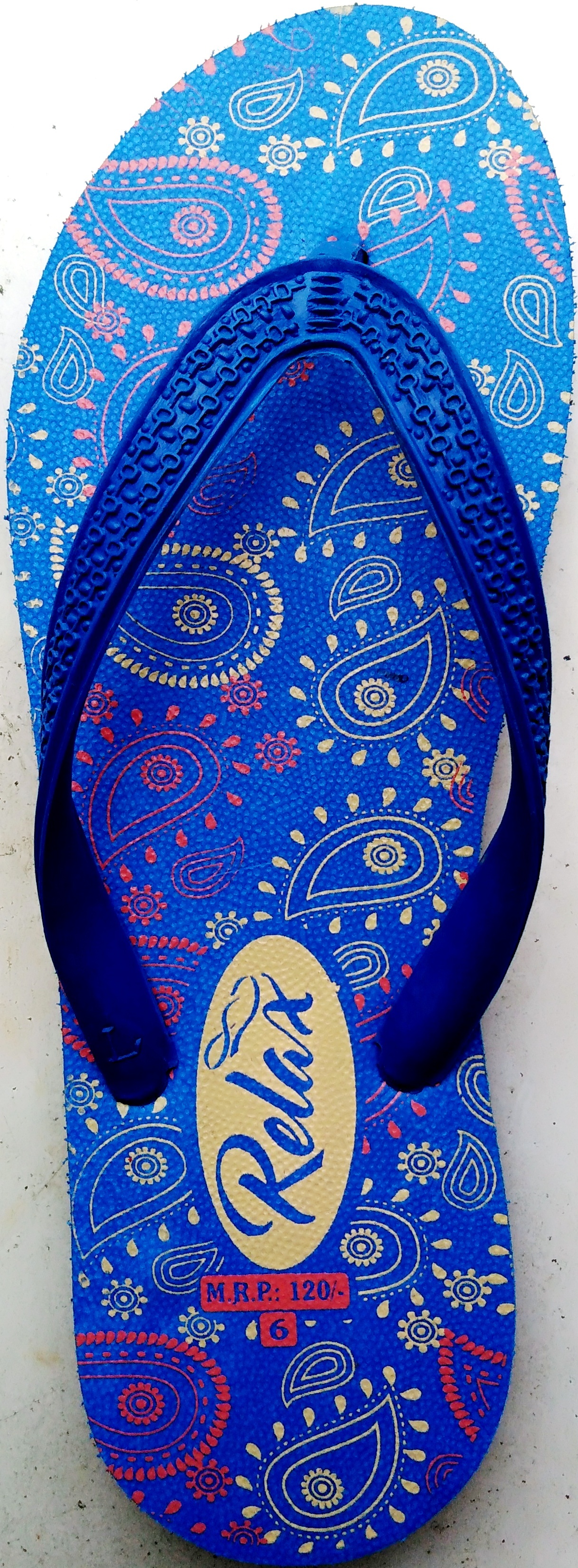 Rl-24 - Rubber, Size 6 | Comfortable Red Color Flip Flop For Girls And Ladies With Durable Rubber Strips