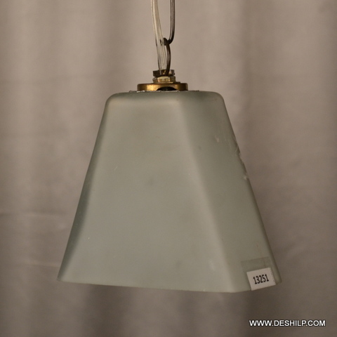 Modern Art Frosted Glass Wall Hanging Lamp - Color: White