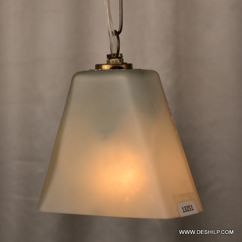 Modern Art Frosted Glass Wall Hanging Lamp - Color: White