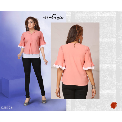 Available In Diferent Color Ladies Plain Top