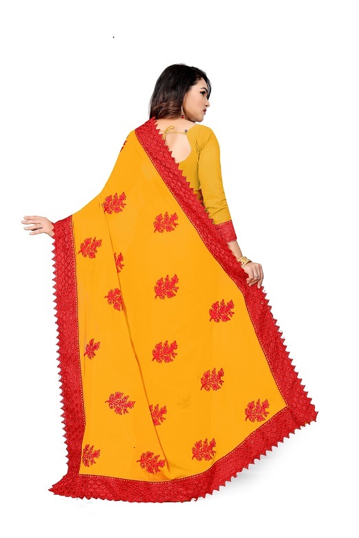 4 Fancy Embroided Sarees