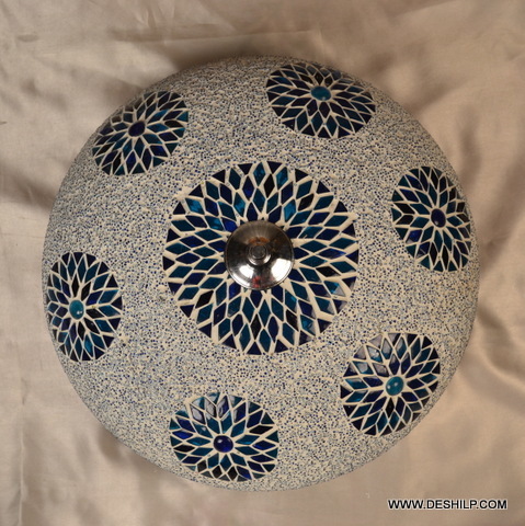 Blue Mosaic Wall Ceiling Light Design: Modern Art