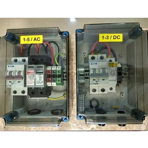 Dc Distribution Box - 1 Kw To 10 Kw Range | Type 1 & Type 2 With Fuse, Fuse Holder, Spd And Connector